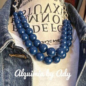 Retro layered big bubbles necklace
